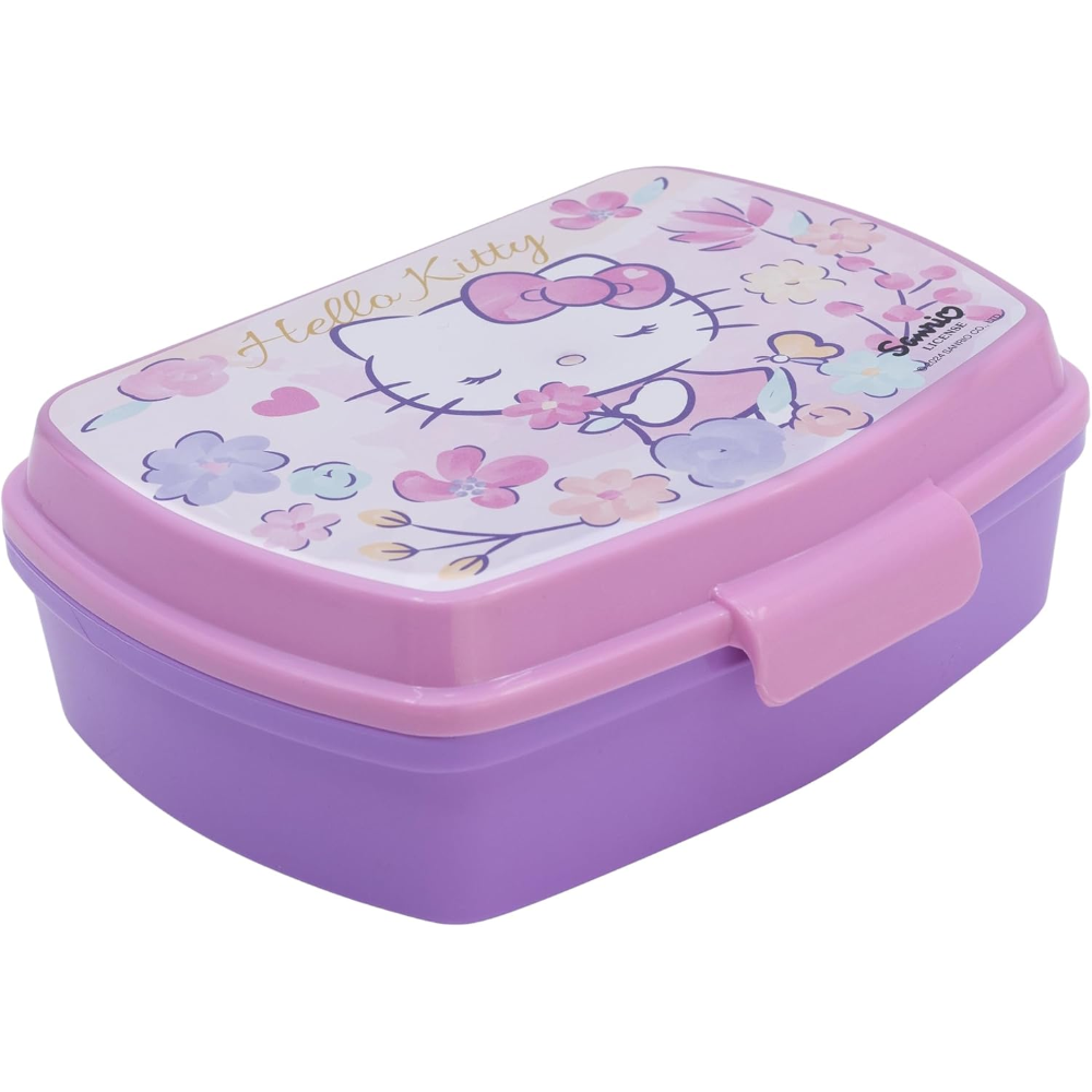 PORTAMERENDA HELLO KITTY SANRIO PORTA PRANZO SCUOLA TEMPO LIBERO CM 17X14X6 - ST81784