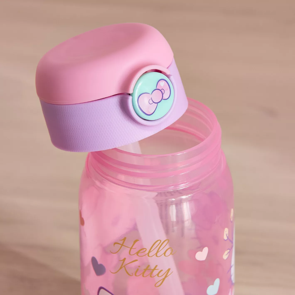 BORRACCIA POP-UP HELLO KITTY SANRIO BOTTIGLIA IN PLASTICA RIUTILIZZABILE 510 ML CON CANNUCCIA - 84998