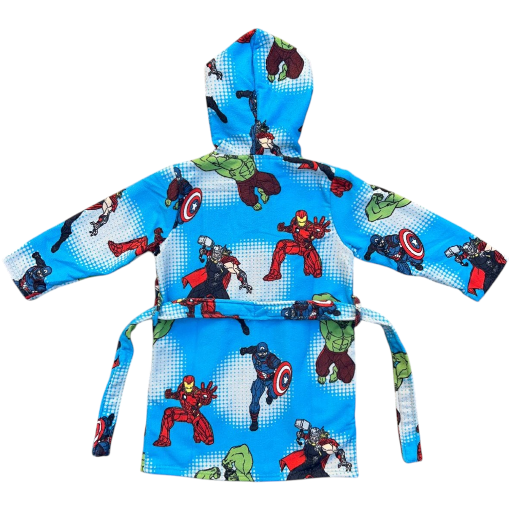 ACCAPPATOIO IN MICROFIBRA 100% POLIESTERE AVENGERS MARVEL ACCAPPATOIO CON CAPPUCCIO E CINTURA - X-9956