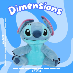 SALVADANAIO PELUCHE STITCH 20 CM DISNEY MORBIDO PUPAZZO CON PORTAMONETE INTERNO DAI 3 ANNI - LIL36-5406