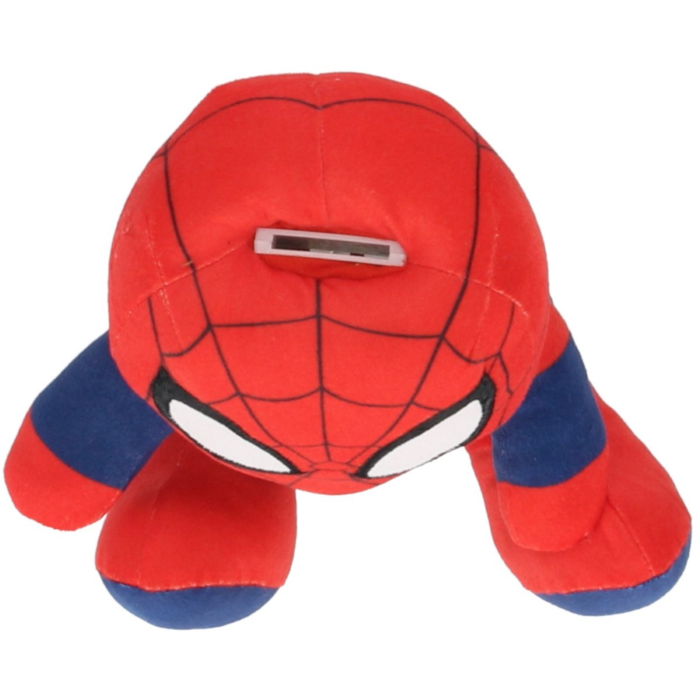 SALVADANAIO PELUCHE SPIDERMAN 20 CM MARVEL MORBIDO PUPAZZO CON PORTAMONETE INTERNO DAI 3 ANNI - SPI36-5411