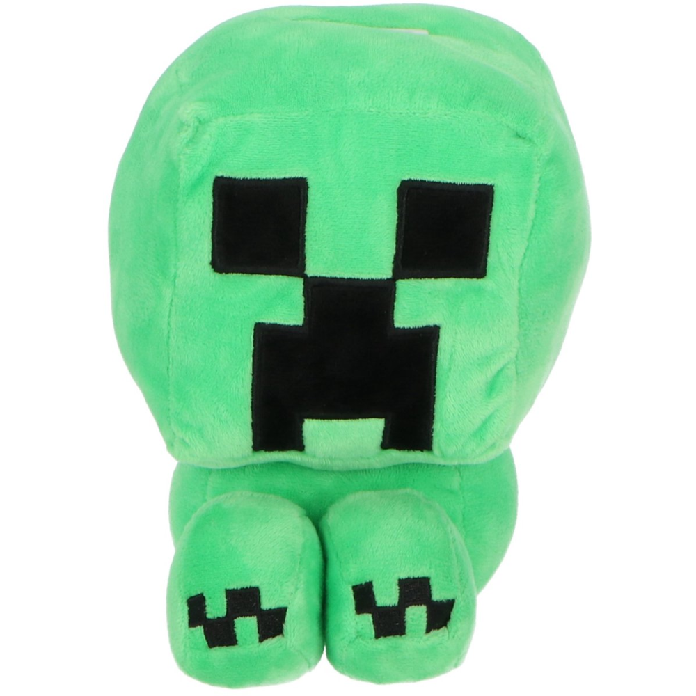 SALVADANAIO PELUCHE MINECRAFT CREEPER 20 CM MORBIDO PUPAZZO CON PORTAMONETE INTERNO DAI 3 ANNI - MNC36-5412