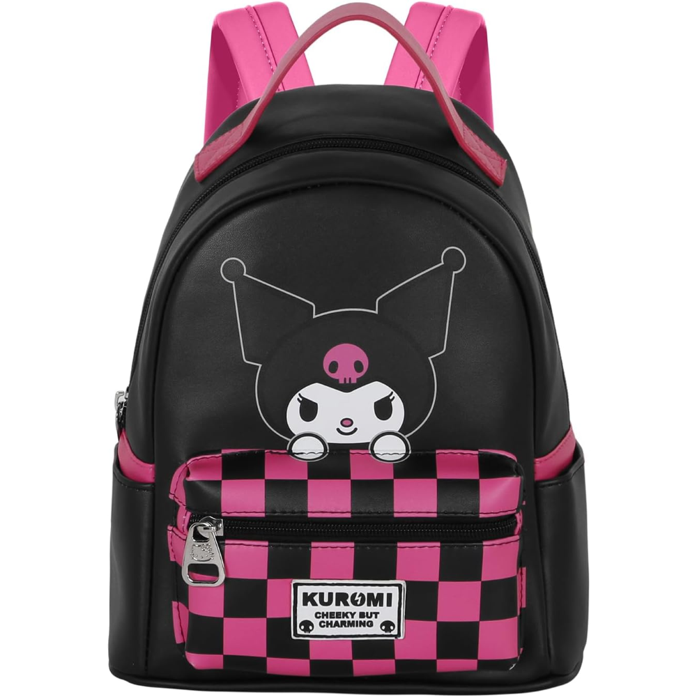ZAINETTO DA PASSEGGIO KUROMI SANRIO BORSA 25 CM CON SPALLACCI REGOLABILI - 07696