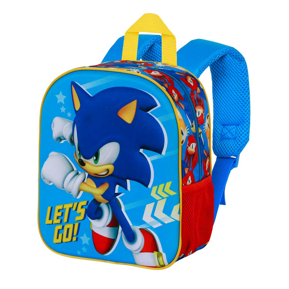 ZAINO ASILO 3D SONIC THE HEDGEHOG BORSA 31 CM PER SCUOLA MATERNA O TEMPO LIBERO - 08137