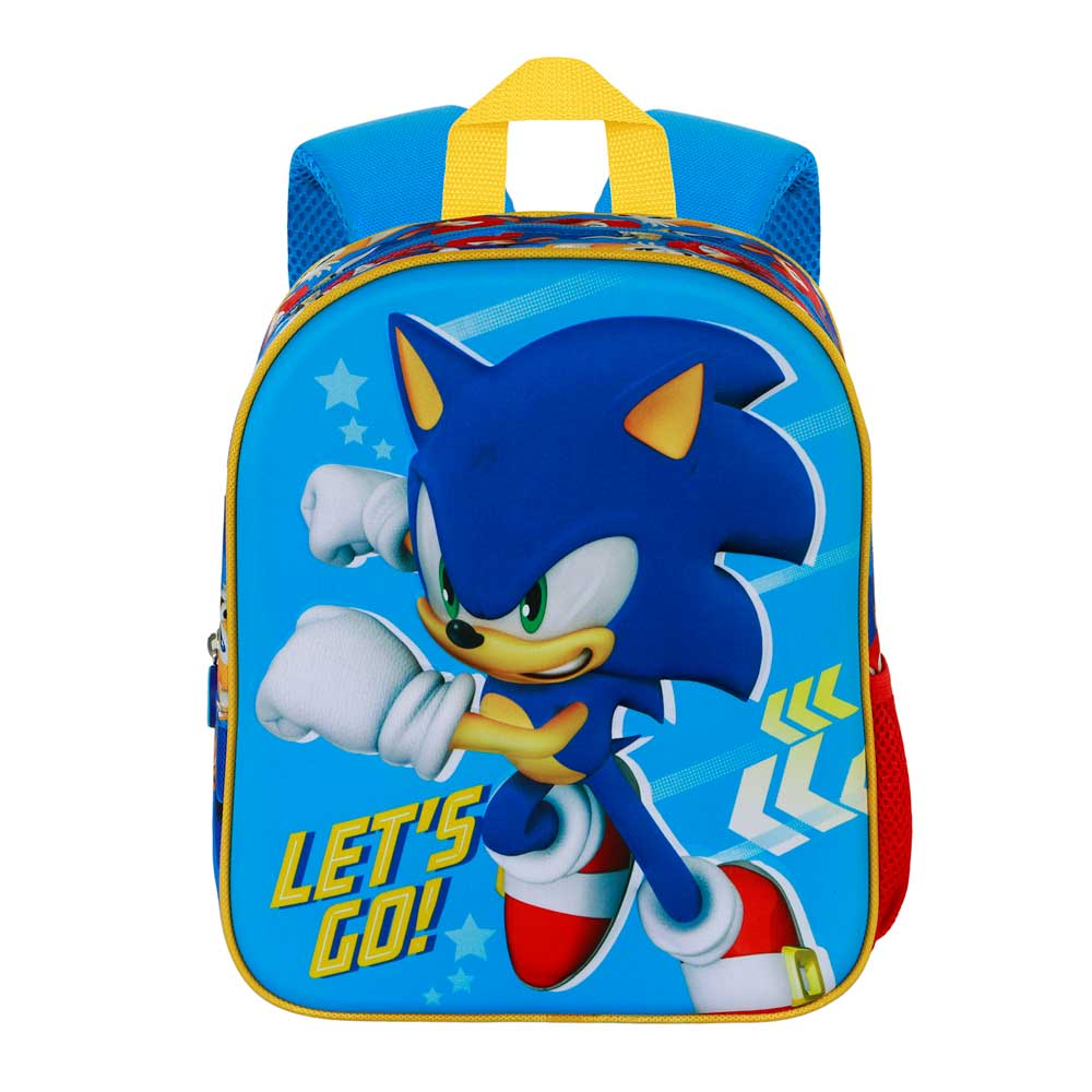 ZAINO ASILO 3D SONIC THE HEDGEHOG BORSA 31 CM PER SCUOLA MATERNA O TEMPO LIBERO - 08137