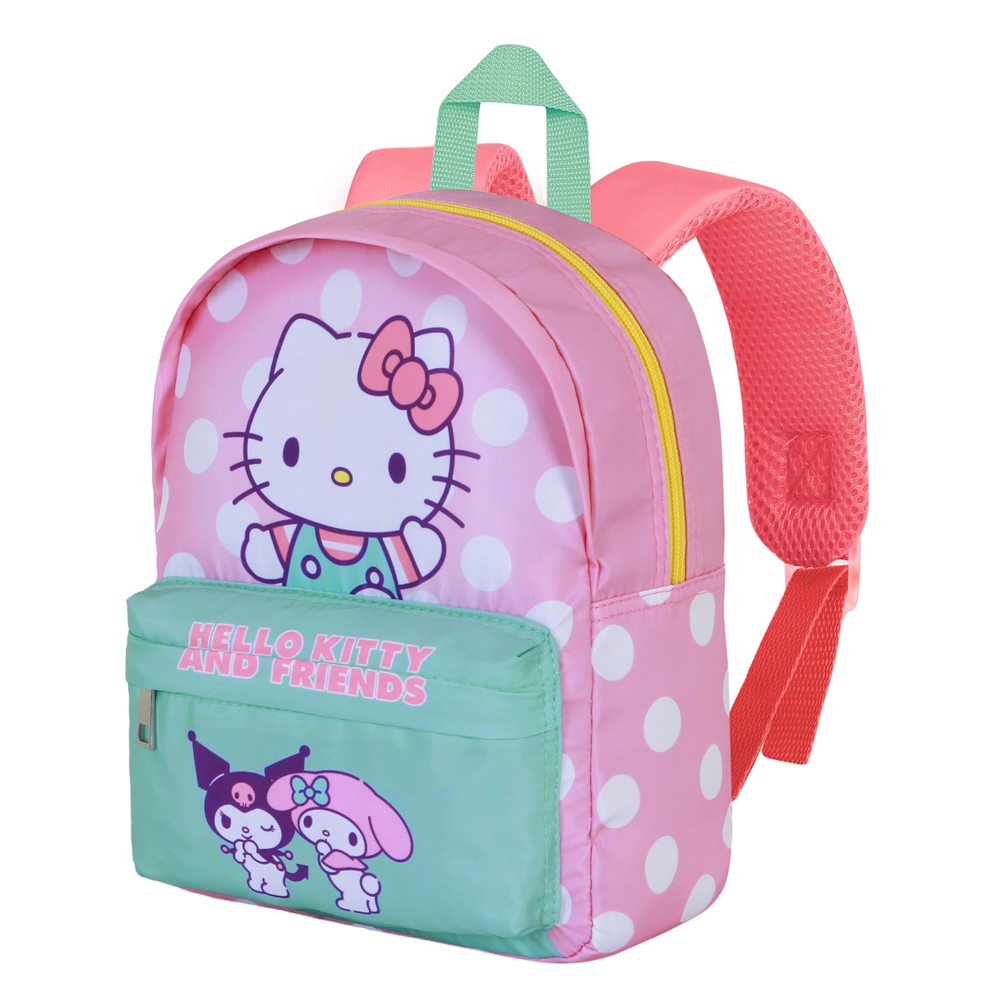 ZAINETTO PRESCOLARE HELLO KITTY & FRIENDS BORSA 27 CM PER ASILO NIDO CON TASCA FRONTALE - 08315