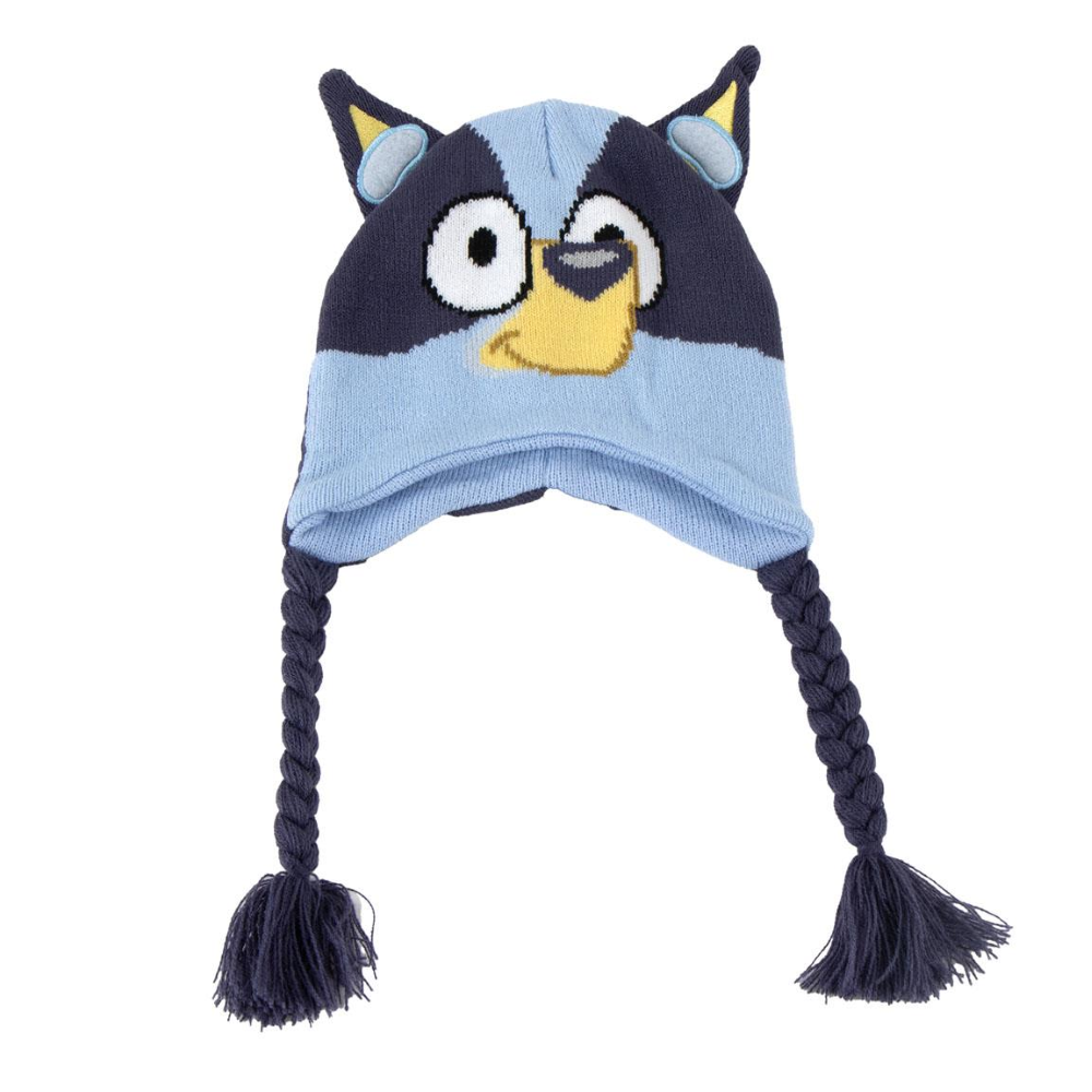 BERRETTO INVERNALE BLUEY MODELLO PERUVIANO CAPPELLO CON ORECCHIE 3D IN MORBIDO ACRILICO - 0561
