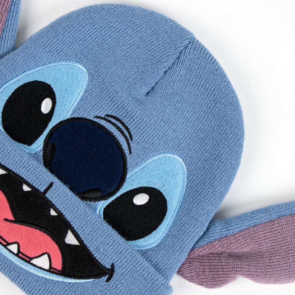 BERRETTO INVERNALE STITCH DISNEY CON ORECCHIE 3D CAPPELLO IN MORBIDO ACRILICO - 0554
