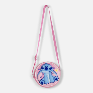 BORSA PASSEGGIO STITCH DISNEY 3D ROTONDA 16 X 14 X 3 CM CON TRACOLLA REGOLABILE - 5675