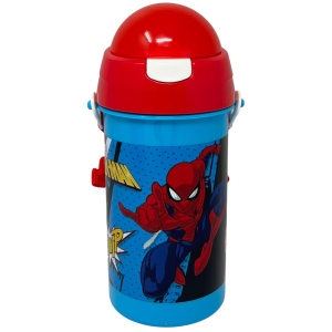 SET PRANZO SPIDERMAN MARVEL BORRACCIA POP-UP E PORTAMERENDA IN PLASTICA RIUTILIZZABILE - 35364