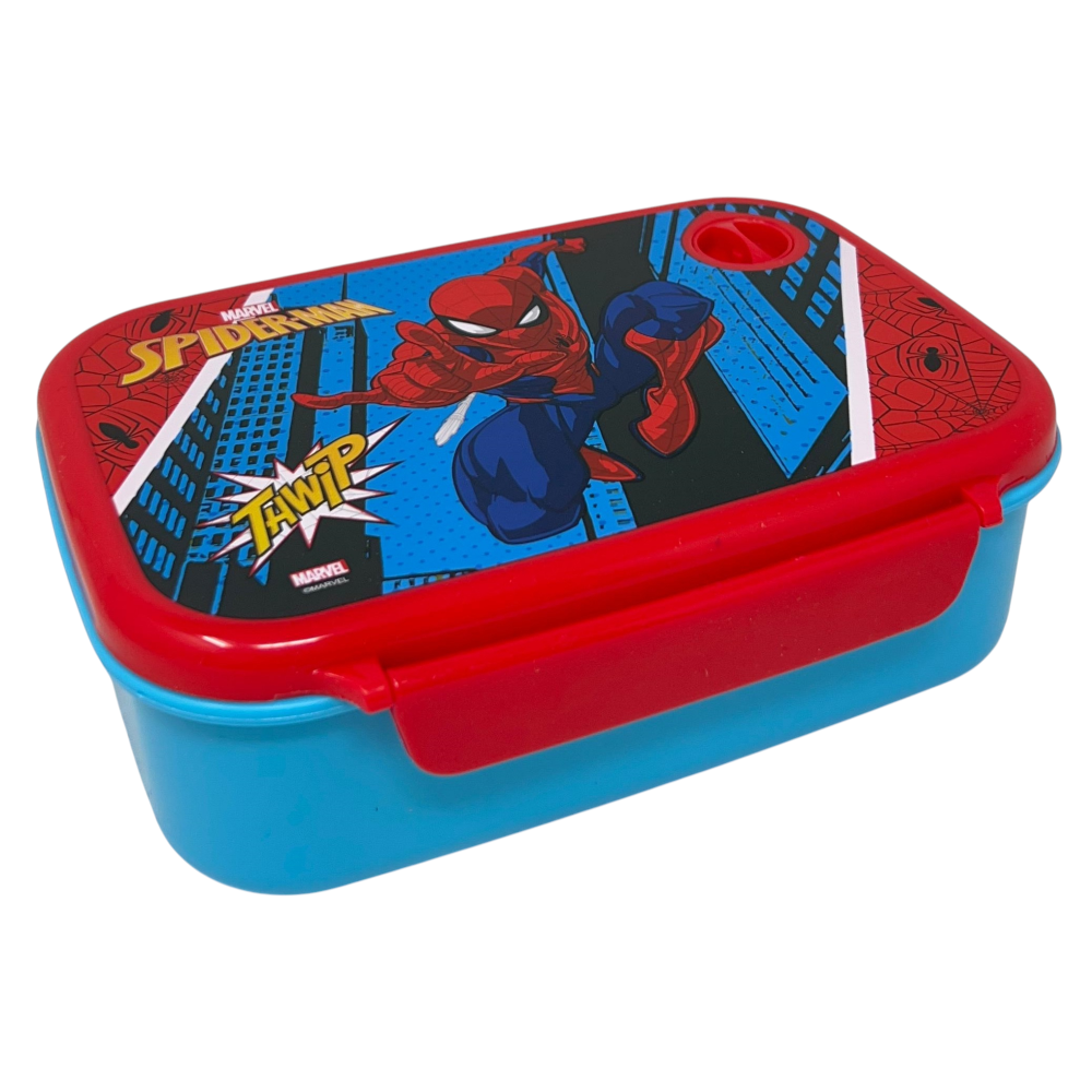 SET PRANZO SPIDERMAN MARVEL BORRACCIA POP-UP E PORTAMERENDA IN PLASTICA RIUTILIZZABILE - 35364
