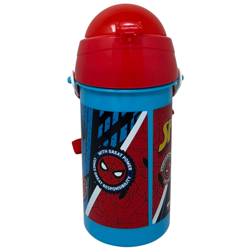 SET PRANZO SPIDERMAN MARVEL BORRACCIA POP-UP E PORTAMERENDA IN PLASTICA RIUTILIZZABILE - 35364