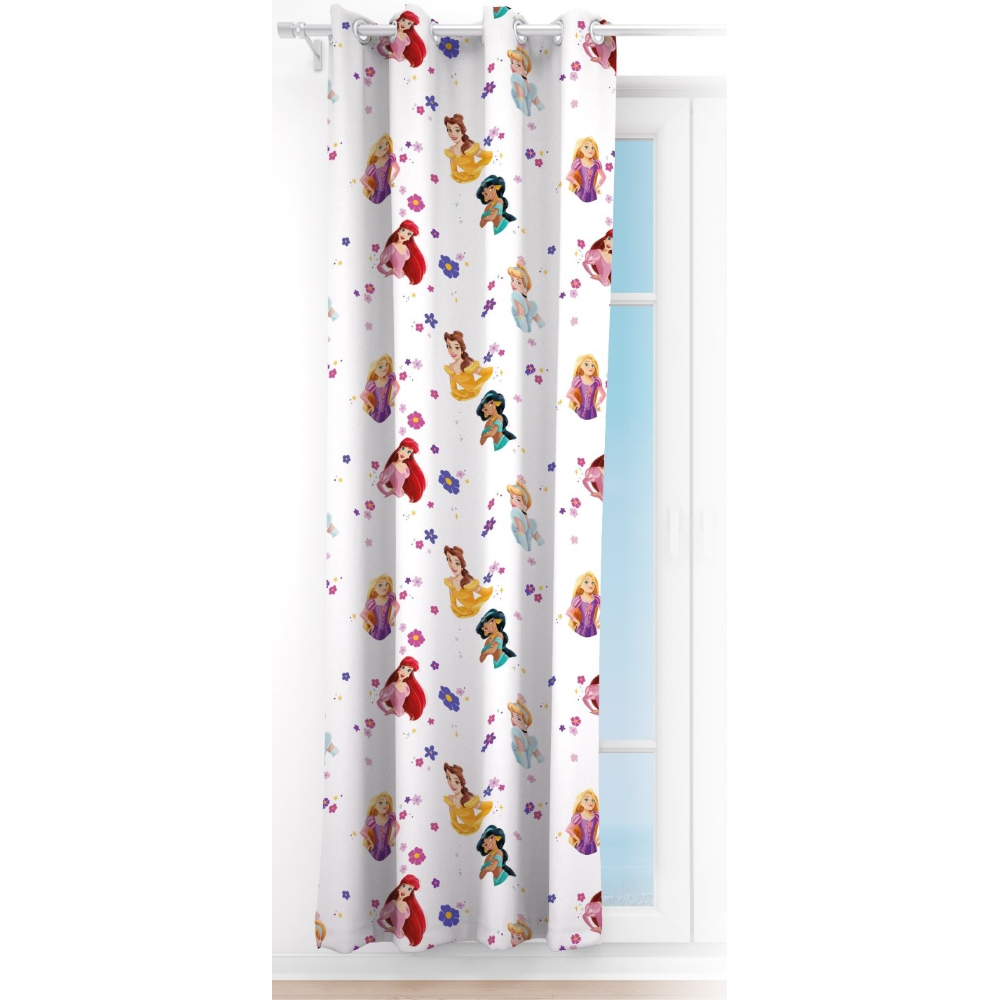 TENDA VELATA CAMERETTA PRINCIPESSE DISNEY 140 X 280 CM PANNELLO SINGOLO CON ANELLI - PRI-1663