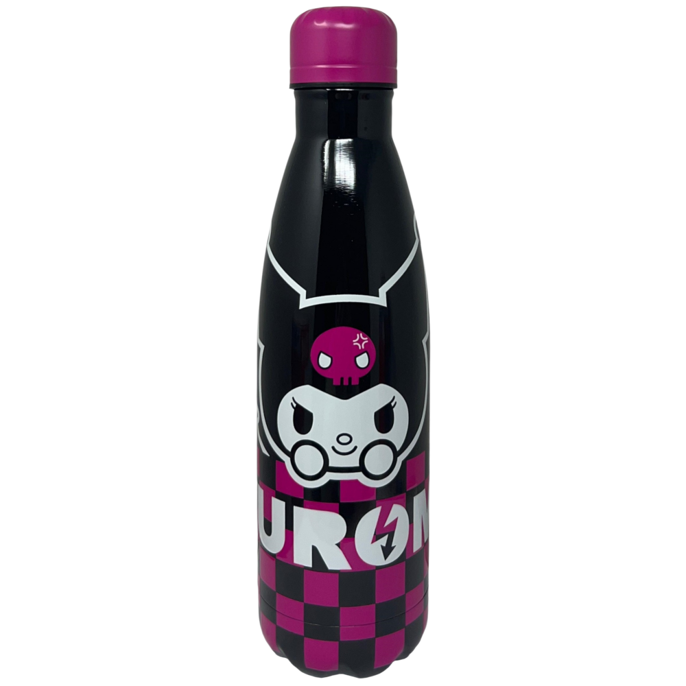 BORRACCIA TERMICA KUROMI SANRIO IN ACCIAIO INOX BOTTIGLIA CON TAPPO SVITABILE 500 ML - H10247TE/N
