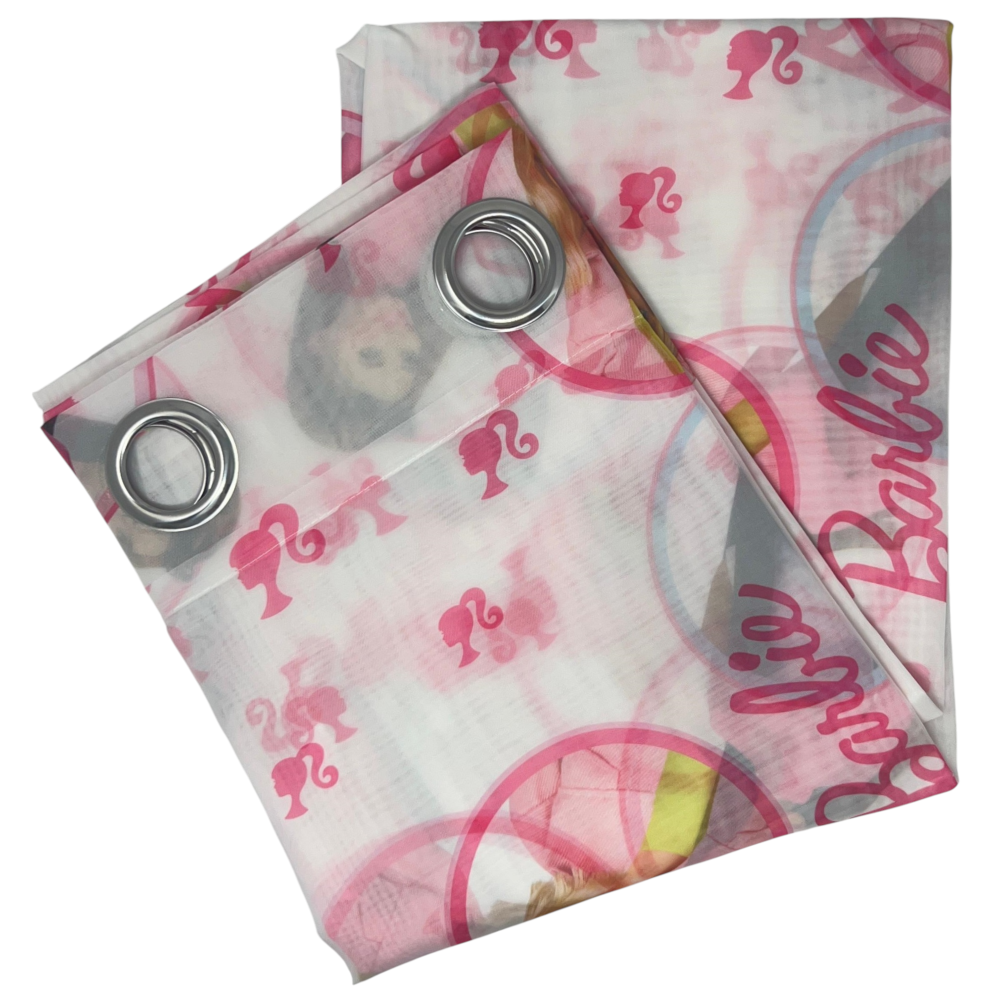 TENDA VELATA CAMERETTA BARBIE MATTEL 140 X 280 CM PANNELLO SINGOLO CON ANELLI - BAR-1672