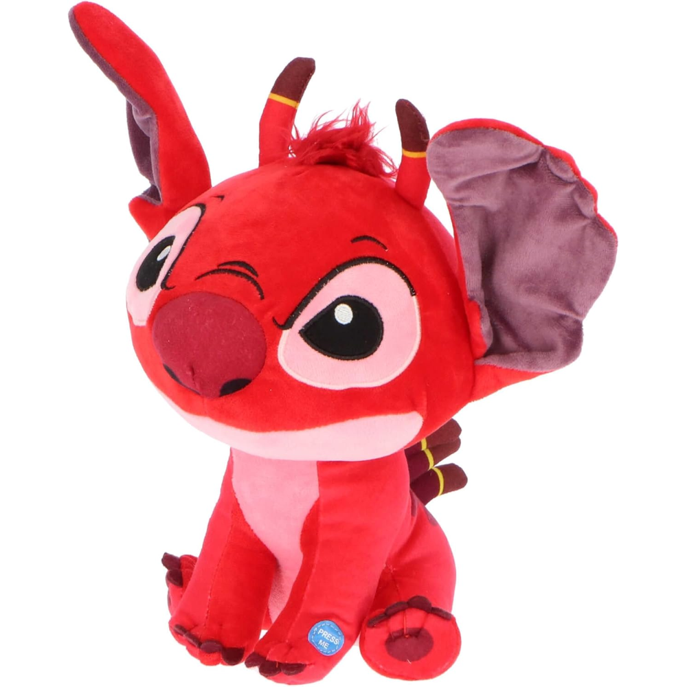 PELUCHE LEROY LILO & STITCH ROSSO MORBIDO PUPAZZO DISNEY 30 CM CON SUONO - DCL9350-12 