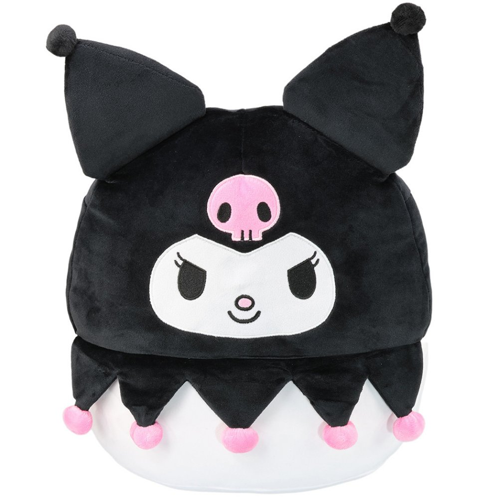 CUSCINO SQUISHY KUROMI SANRIO MORBIDO PELUCHE 3D 25 CM ACCESSORIO DECORATIVO CAMERETTA - HK36-5521