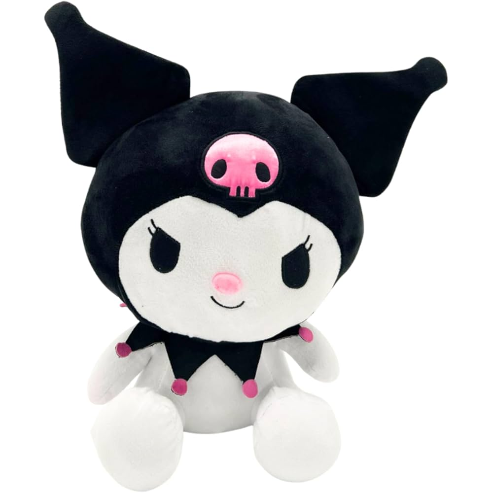 PELUCHE KUROMI SANRIO MORBIDO PUPAZZO 25 CM IN FIBRA RICICLATA - 760024322/KUROMI