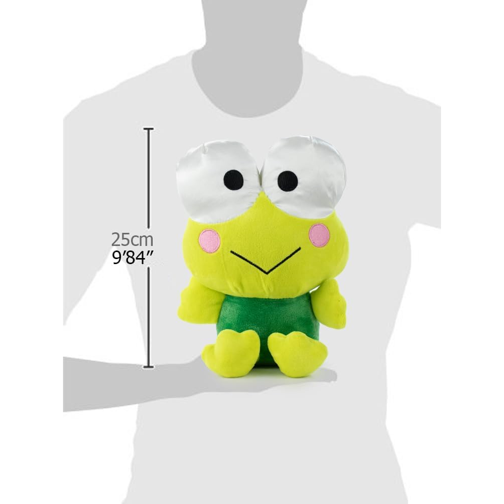 PELUCHE KEROPPI SANRIO MORBIDO PUPAZZO RANOCCHIA 25 CM IN FIBRA RICICLATA - 760024322/KEROPPI