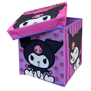 POUF KUROMI SANRIO CONTENITORE MULTIFUNZIONE PORTA OGGETTI PER SEDERSI 30 CM - HK37-6125