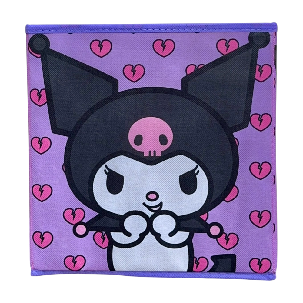 POUF KUROMI SANRIO CONTENITORE MULTIFUNZIONE PORTA OGGETTI PER SEDERSI 30 CM - HK37-6125