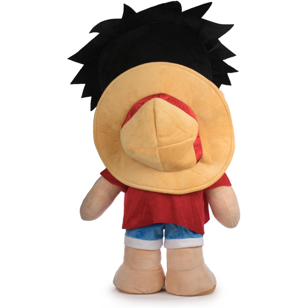 PELUCHE GIGANTE LUFFY CAPPELLO DI PAGLIA ONE PIECE MORBIDO PUPAZZO 80 CM IN FIBRA RICICLATA - 16002693