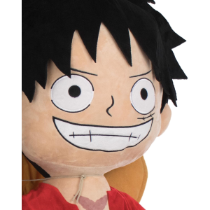 PELUCHE GIGANTE LUFFY CAPPELLO DI PAGLIA ONE PIECE MORBIDO PUPAZZO 80 CM IN FIBRA RICICLATA - 16002693