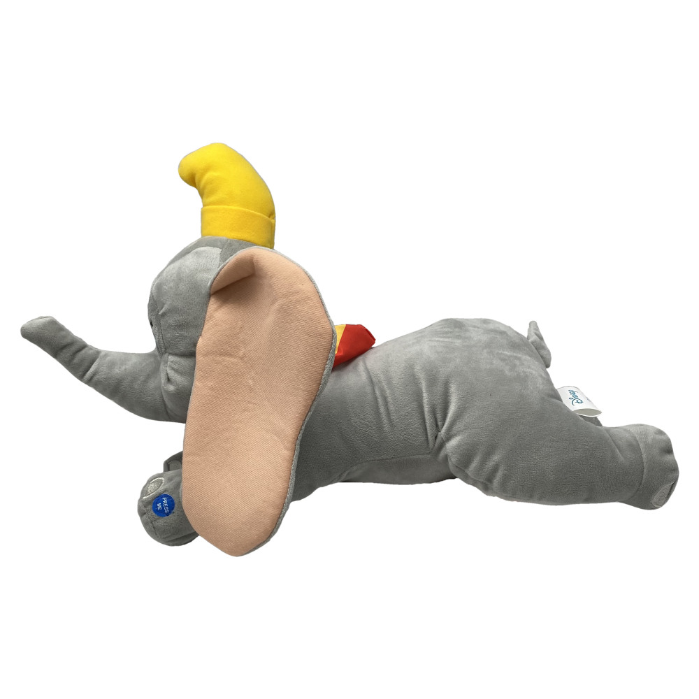 PELUCHE DUMBO DISNEY CON SUONO MORBIDO PUPAZZO ELEFANTE SDRAIATO 20 CM IN FIBRA RICICLATA - DCL9359-2