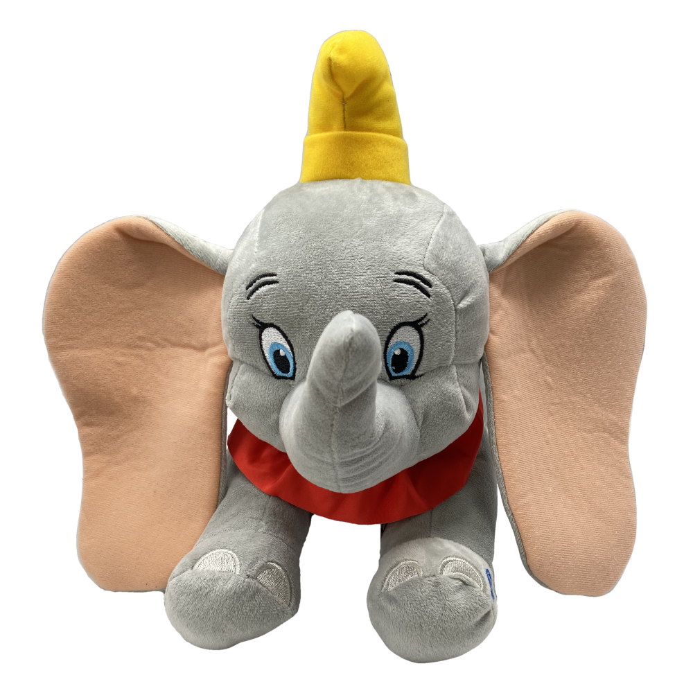 PELUCHE DUMBO DISNEY CON SUONO MORBIDO PUPAZZO ELEFANTE SDRAIATO 20 CM IN FIBRA RICICLATA - DCL9359-2