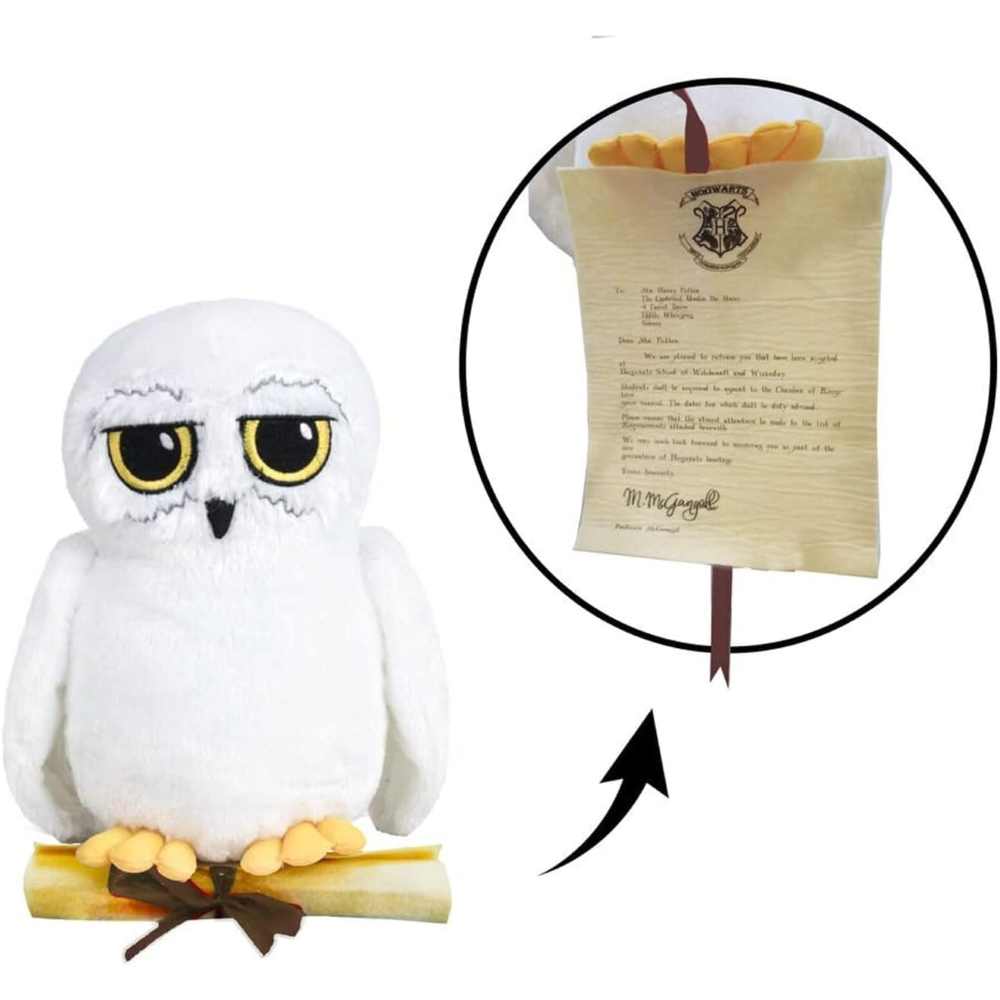 PELUCHE CIVETTA EDVIGE CON LETTERA HARRY POTTER MORBIDO PUPAZZO 18 CM - 760022831