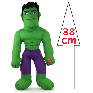 PELUCHE HULK MARVEL MORBIDO PUPAZZO 38 CM CON SUONO IN FIBRA RICICLATA - 760021697