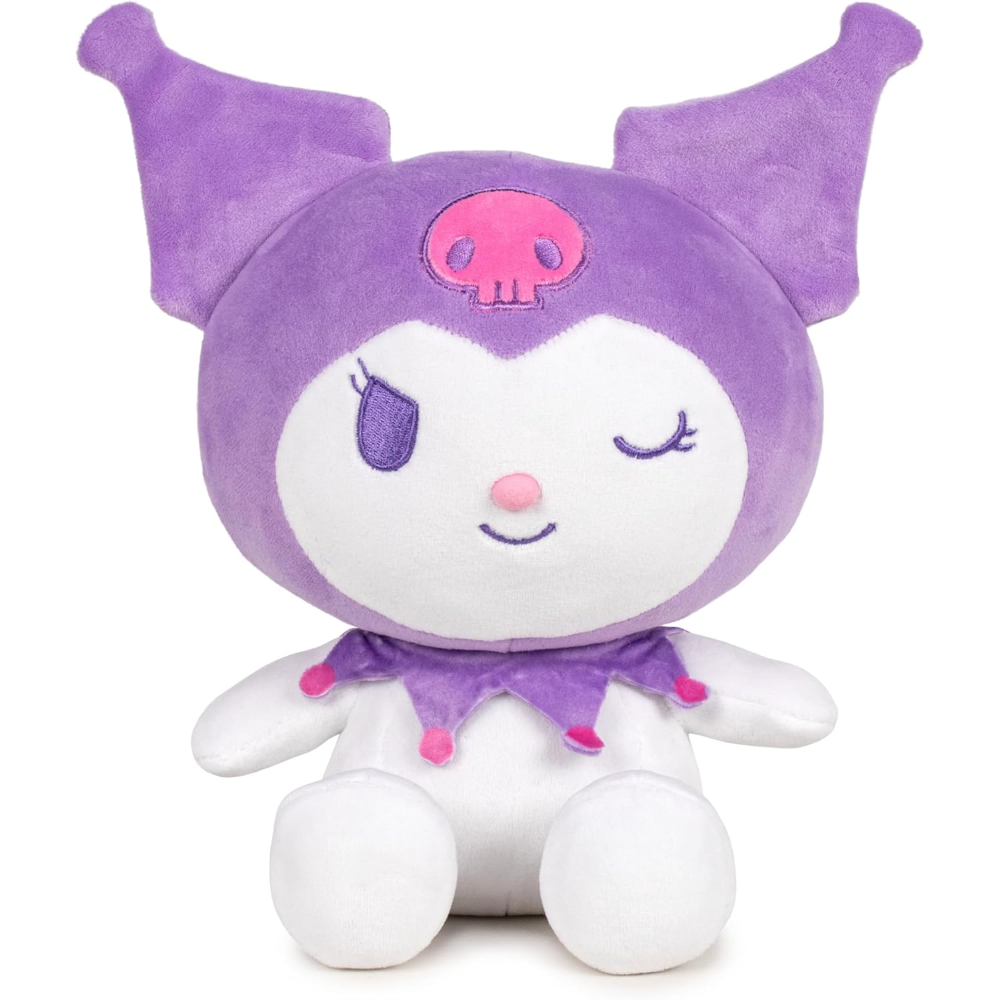 PELUCHE KUROMI SANRIO MORBIDO PUPAZZO 16 CM IN FIBRA RICICLATA - 760025752/3