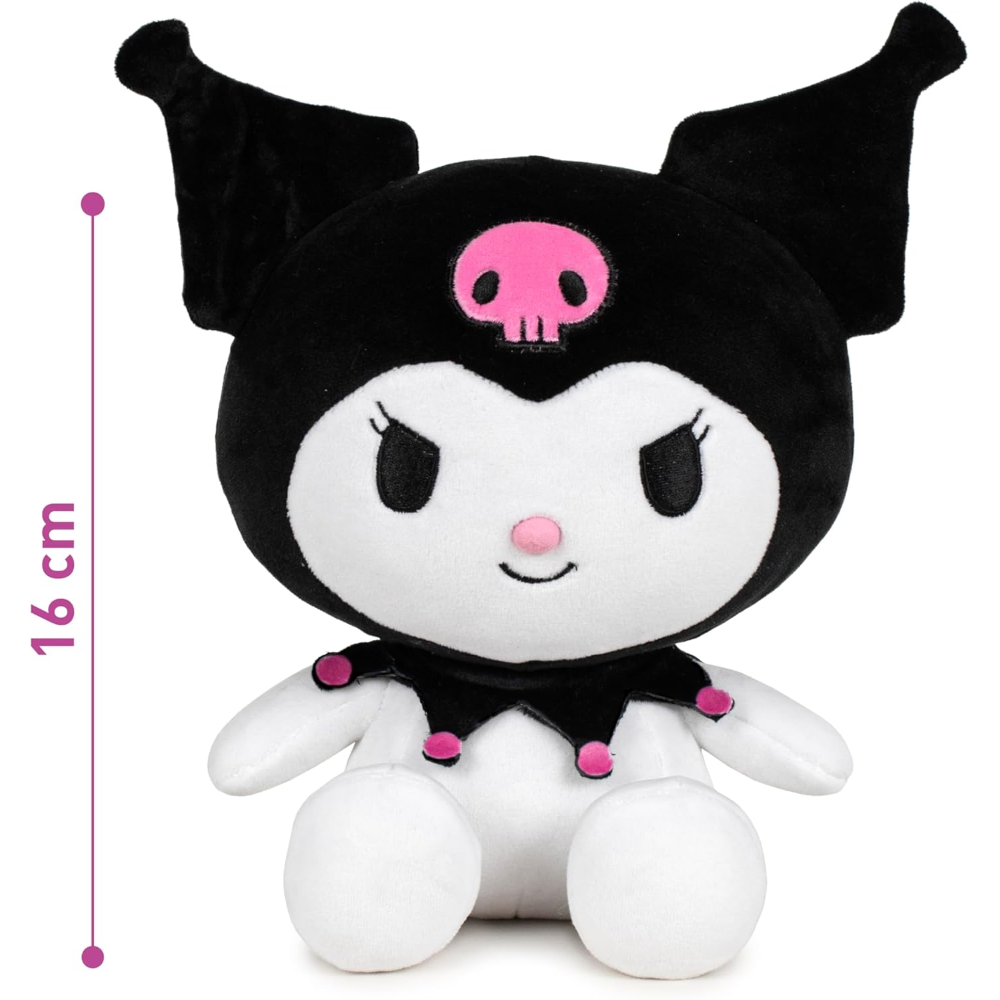 PELUCHE KUROMI SANRIO MORBIDO PUPAZZO 16 CM IN FIBRA RICICLATA - 760025752/1