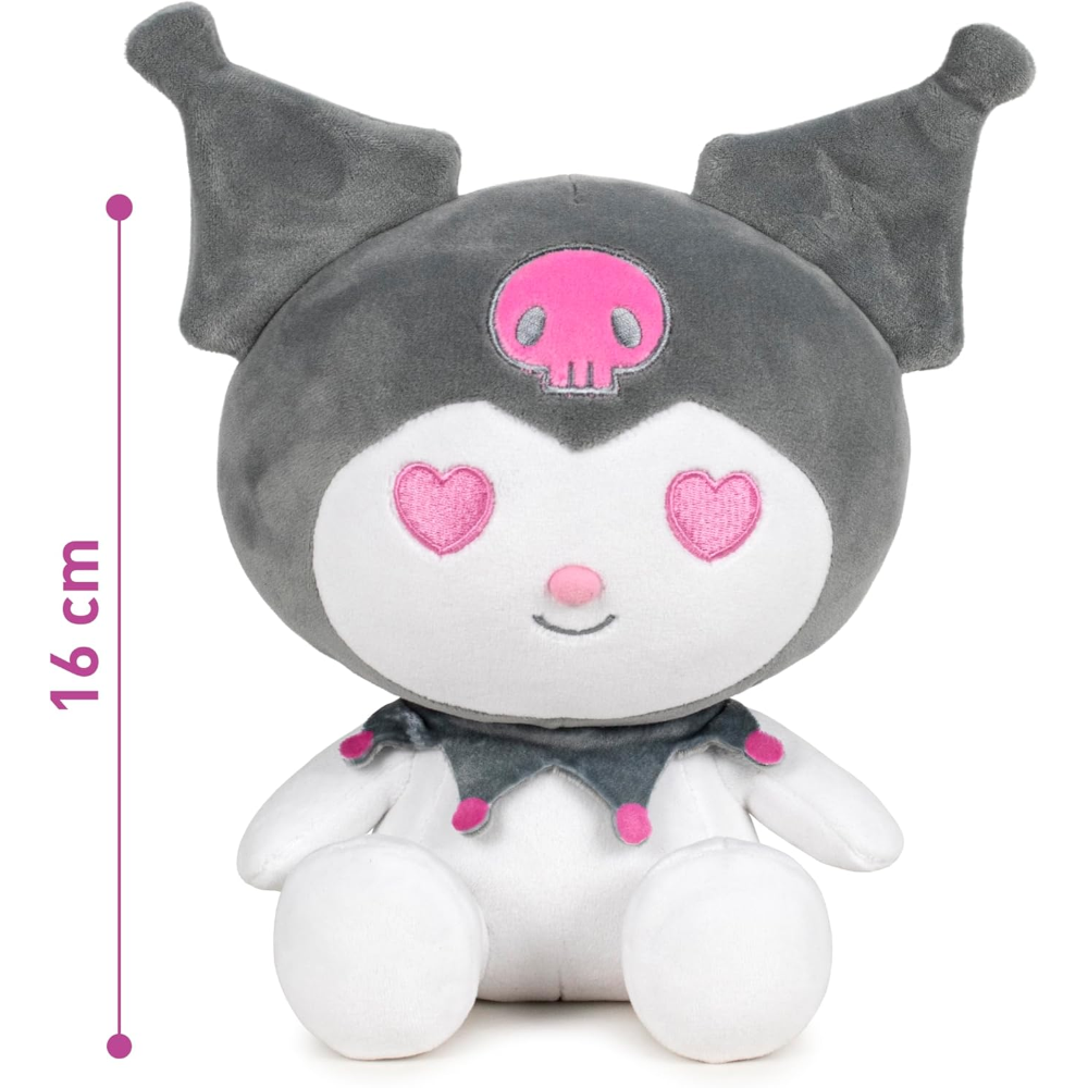 PELUCHE KUROMI SANRIO MORBIDO PUPAZZO 16 CM IN FIBRA RICICLATA - 760025752/2