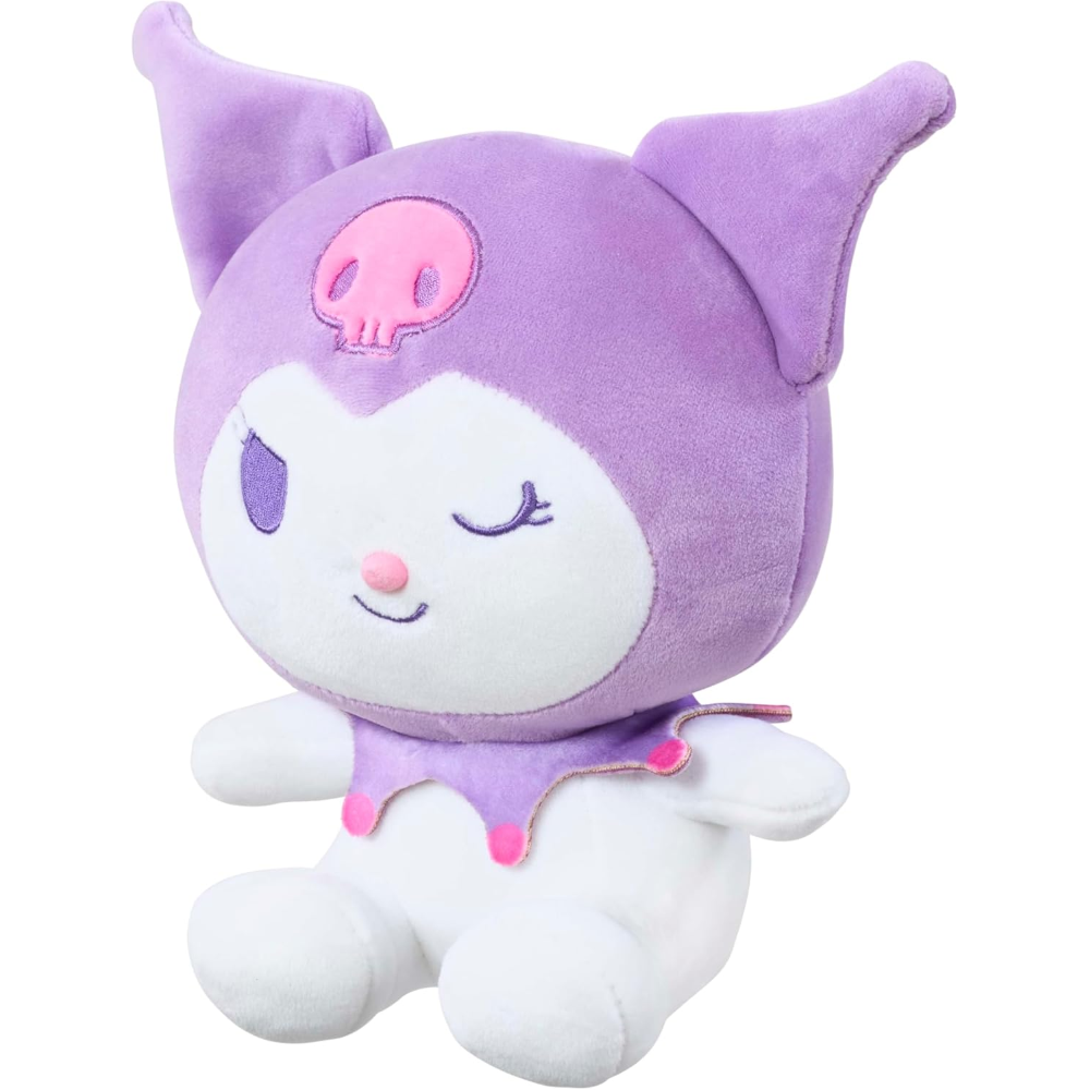 PELUCHE KUROMI SANRIO MORBIDO PUPAZZO 16 CM IN FIBRA RICICLATA - 760025752/3