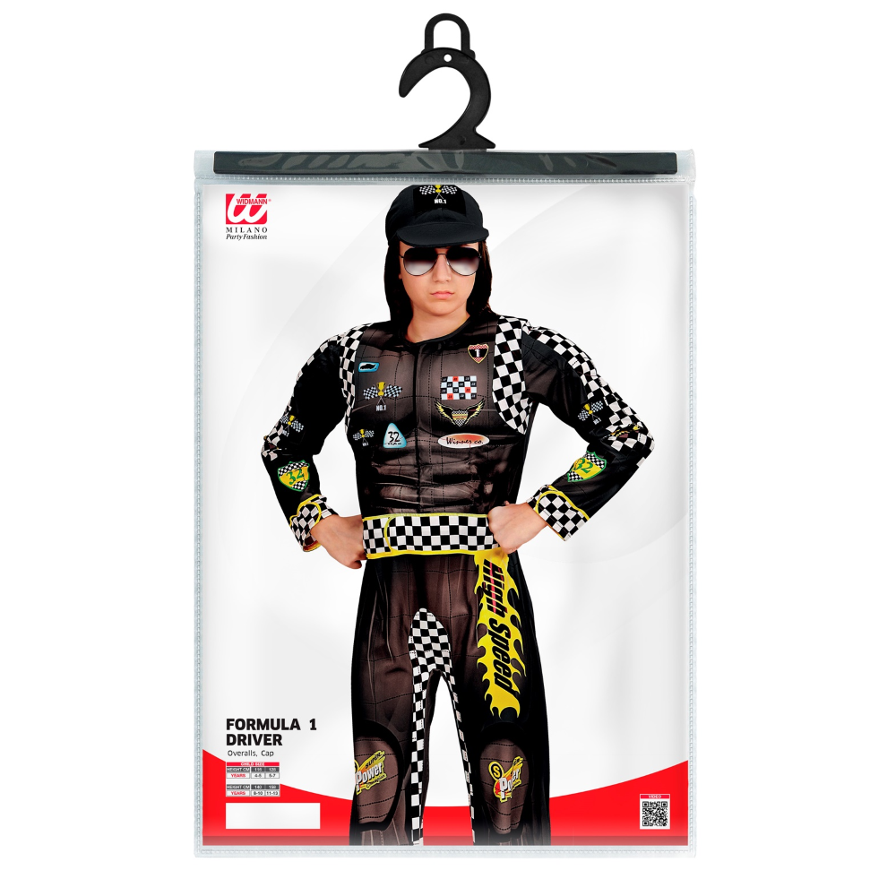 COSTUME PILOTA DA CORSA TUTA E BERRETTO TRAVESTIMENTO CARNEVALE COSPLAY FESTE IN MASCHERA -0829