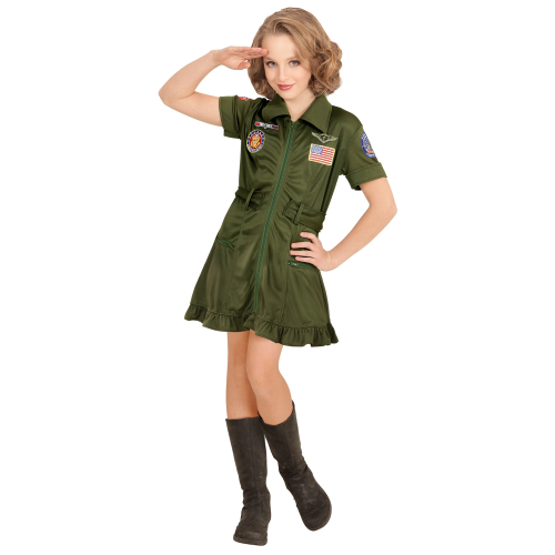 COSTUME PILOTA DI JET DA COMBATTIMENTO ABITO AVIATORE TRAVESTIMENTO CARNEVALE - 1523