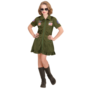 COSTUME PILOTA DI JET DA COMBATTIMENTO ABITO AVIATORE TRAVESTIMENTO CARNEVALE - 1523