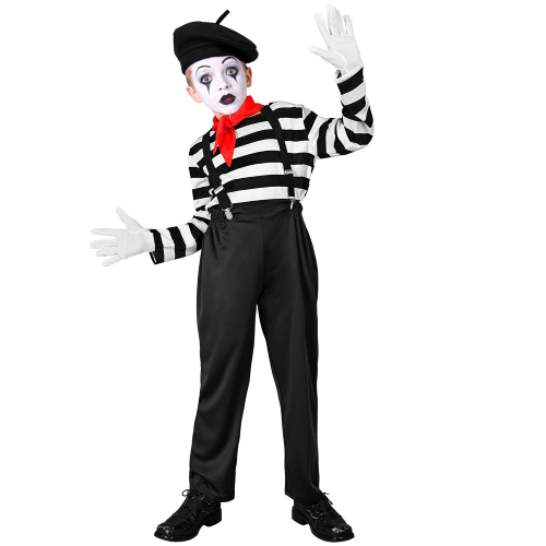 COSTUME MIMO BAMBINO STILE PARIGINO TRAVESTIMENTO CARNEVALE COSPLAY FESTE IN MASCHERA - 2241