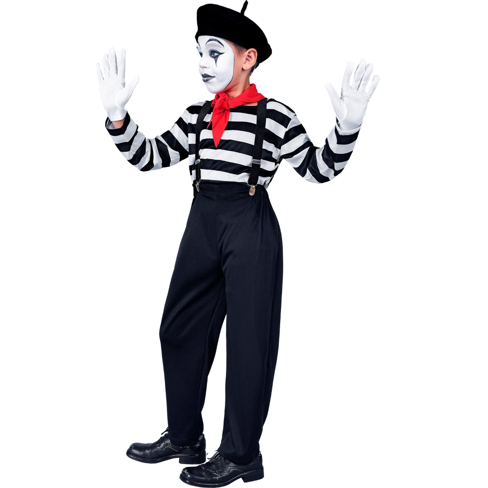 COSTUME MIMO BAMBINO STILE PARIGINO TRAVESTIMENTO CARNEVALE COSPLAY FESTE IN MASCHERA - 2241