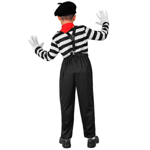 COSTUME MIMO BAMBINO STILE PARIGINO TRAVESTIMENTO CARNEVALE COSPLAY FESTE IN MASCHERA - 2241