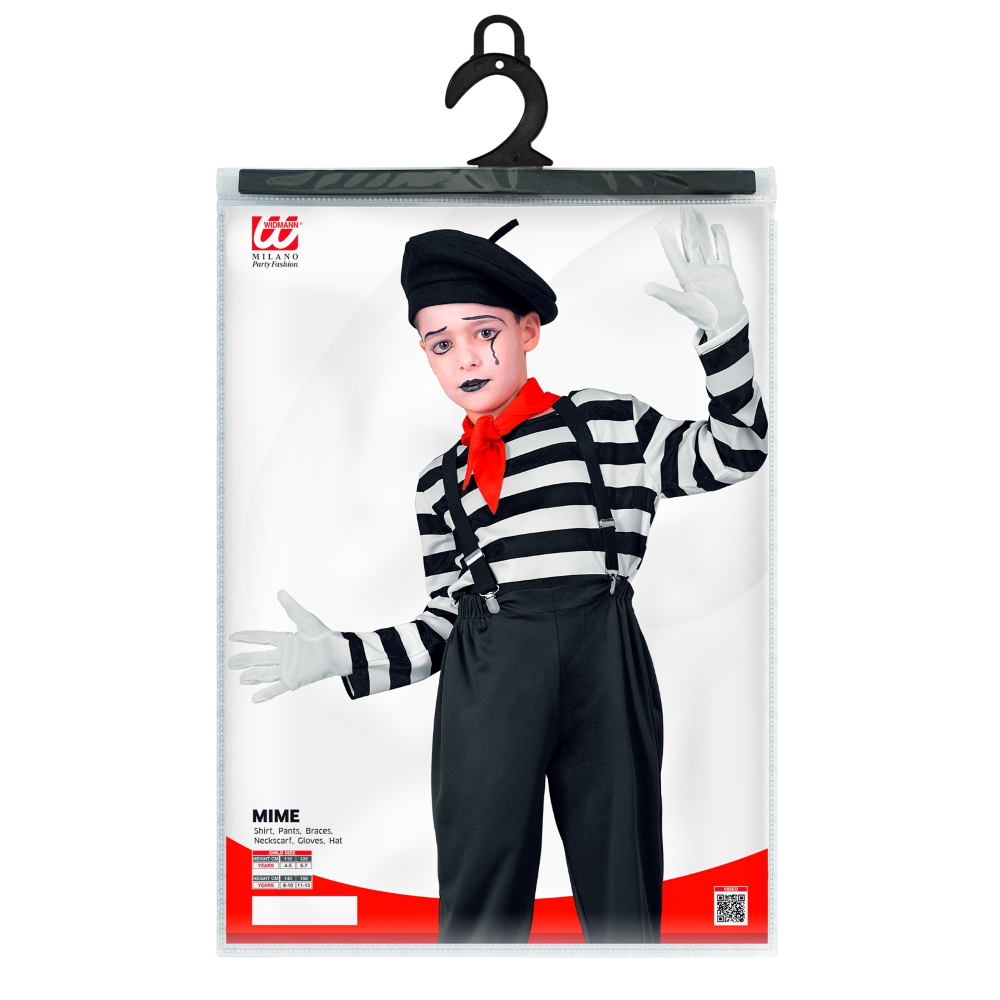 COSTUME MIMO BAMBINO STILE PARIGINO TRAVESTIMENTO CARNEVALE COSPLAY FESTE IN MASCHERA - 2241