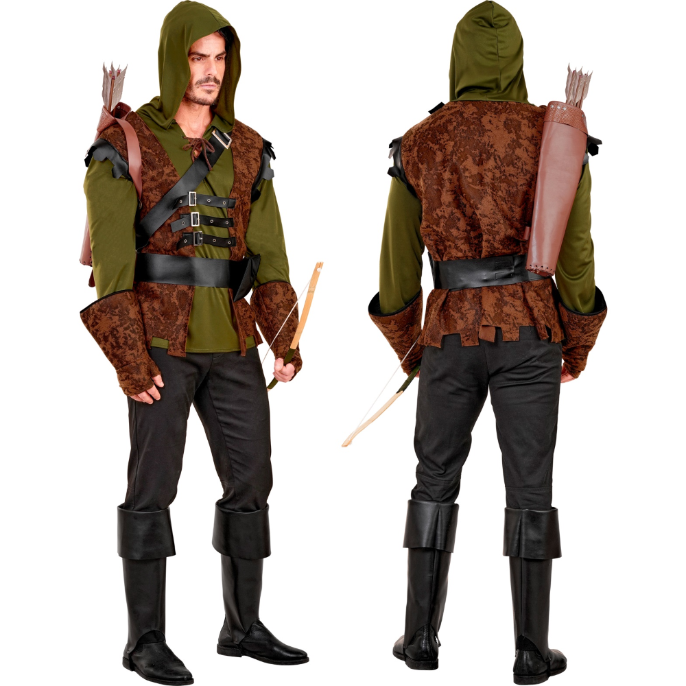 COSTUME ROBIN HOOD OF SHERWOOD UOMO TRAVESTIMENTO CARNEVALE COSPLAY FESTE IN MASCHERA - 2247