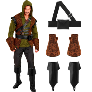 COSTUME ROBIN HOOD OF SHERWOOD UOMO TRAVESTIMENTO CARNEVALE COSPLAY FESTE IN MASCHERA - 2247