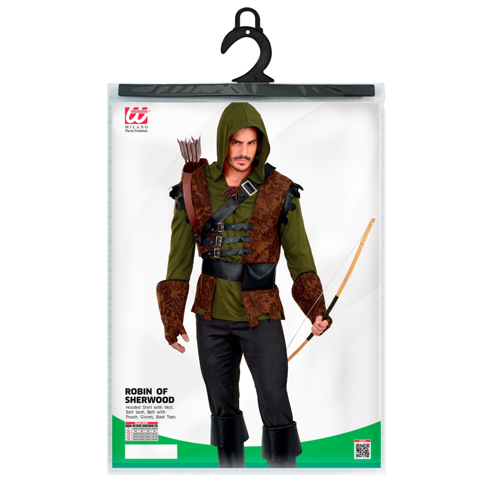COSTUME ROBIN HOOD OF SHERWOOD UOMO TRAVESTIMENTO CARNEVALE COSPLAY FESTE IN MASCHERA - 2247