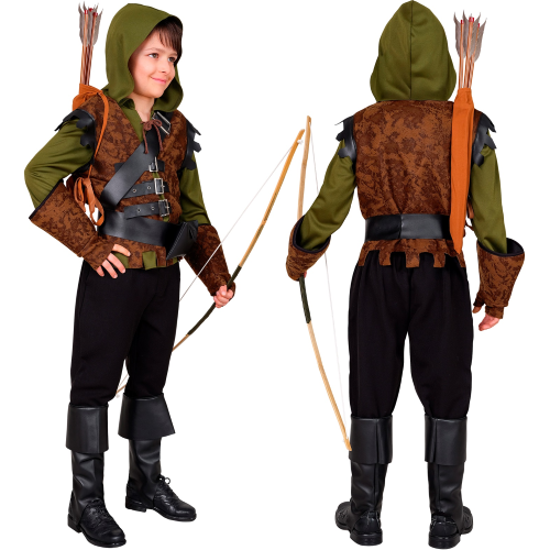 COSTUME ROBIN HOOD OF SHERWOOD BAMBINI TRAVESTIMENTO CARNEVALE COSPLAY FESTE IN MASCHERA - 2247