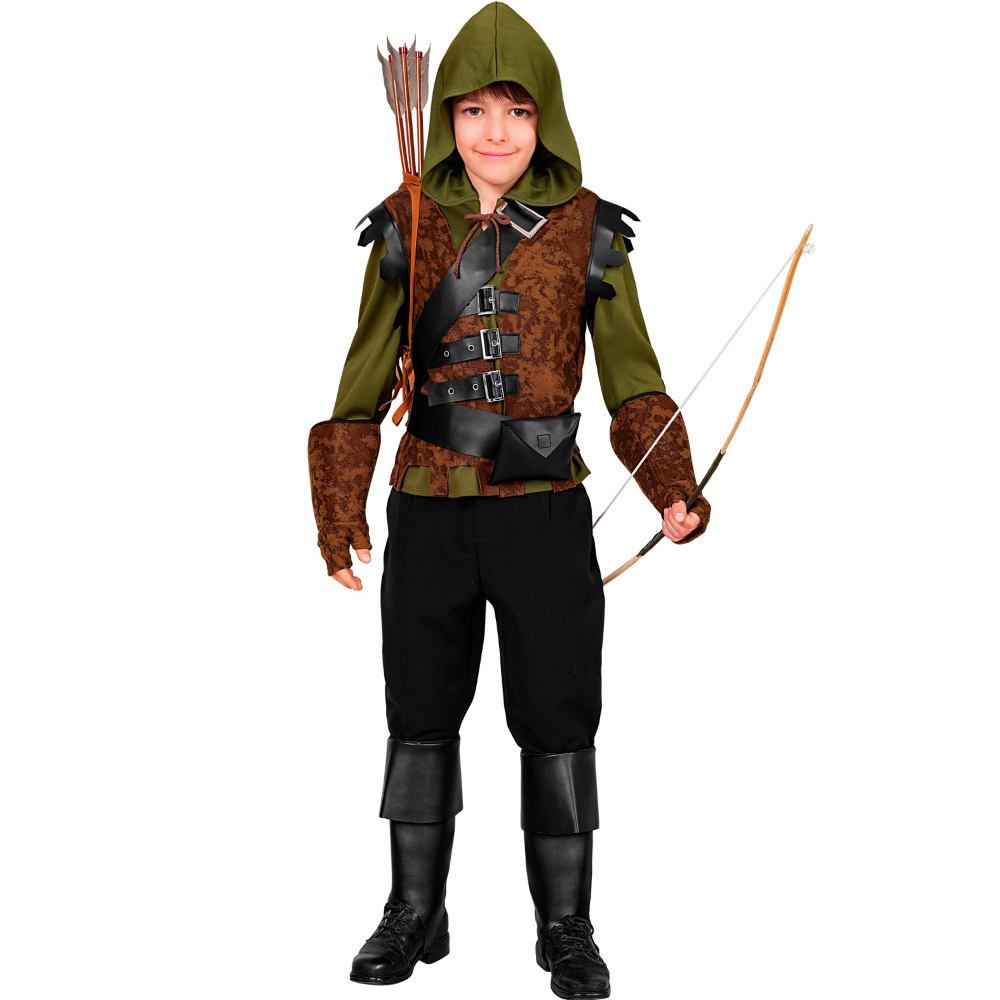 COSTUME ROBIN HOOD OF SHERWOOD BAMBINI TRAVESTIMENTO CARNEVALE COSPLAY FESTE IN MASCHERA - 2247