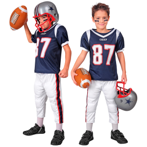COSTUME GIOCATORE DI FOOTBALL AMERICANO TRAVESTIMENTO CARNEVALE COSPLAY FESTE IN MASCHERA - 2472
