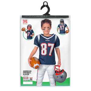 COSTUME GIOCATORE DI FOOTBALL AMERICANO TRAVESTIMENTO CARNEVALE COSPLAY FESTE IN MASCHERA - 2472