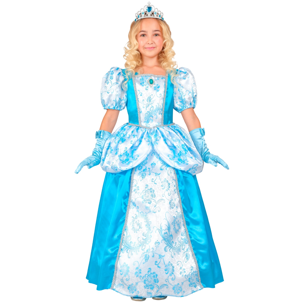 COSTUME PRINCIPESSA ABITO LUNGO TRAVESTIMENTO CARNEVALE FESTE IN MASCHERA COSPLAY CENERENTOLA - 2763